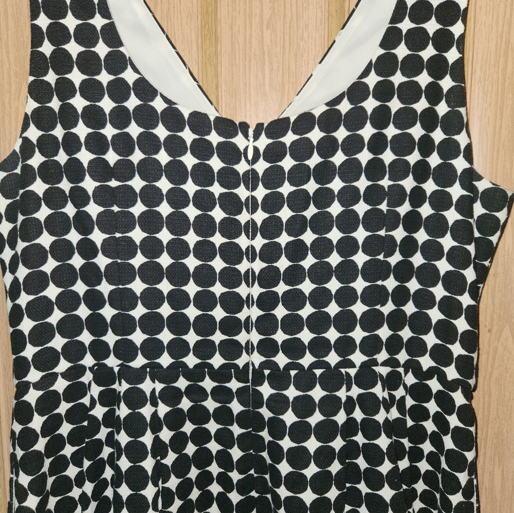 Banana Republic Black and White Polka Dot Mini Dress - Picture 7 of 9